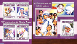 Mozambique 2015 Mother Theresa 2 S/s, Mint NH, Health - History - Religion - Health - Nobel Prize Winners - Religion - Prix Nobel