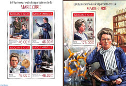 Mozambique 2014 Marie Curie 2 S/s, Mint NH, History - Science - Nobel Prize Winners - Atom Use & Models - Physicians - Nobel Prize Laureates