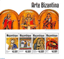 Mozambique 2014 Byzantine Art 4v M/s, Mint NH, Religion - Religion - Art - Paintings - Mozambique