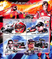 Guinea Bissau 2012 Formula 1 4v M/s, Mint NH, Sport - Autosports - Guinea-Bissau