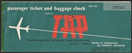 Billet D'Avion/ Airplane Ticket, 1964 - TAP Transportes Aéreos Portugueses -|- Lisboa-Porto-Lisboa - Europe
