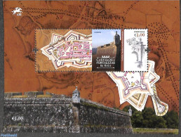 Portugal 2023 Castles & Palaces S/s, Mint NH, Various - Maps - Art - Castles & Fortifications - Ungebraucht