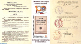 Romania 2023 Constitution Centenary S/s, Mint NH, Various - Justice - Nuevos