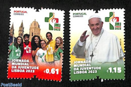 Portugal 2023 World Youth Day Lisboa 2v, Mint NH, Religion - Pope - Religion - Ongebruikt