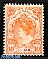 Netherlands 1905 10 Gulden 'bontkraag' Unused With Attest Vleeming, Unused (hinged) - Ungebraucht