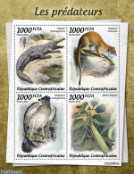 Central Africa 2022 Predators, Mint NH, Nature - Animals (others & Mixed) - Birds Of Prey - Crocodiles - Centrafricaine (République)