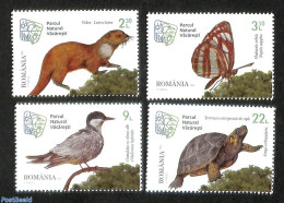 Romania 2023 National Park Vacaresti 4v, Mint NH, Nature - Animals (others & Mixed) - Birds - Butterflies - Reptiles -.. - Unused Stamps