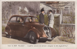 Carte Colorisée 202 Peugeot Envoi Parot St Maixant Aubusson Creuse - Passenger Cars