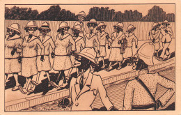 GUINEE Conakry  Jeunes Filles En Uniformes Illustrateur Boirau Dakar Sénégal  (Scans R/V) N° 64 \MO7007 - French Guinea