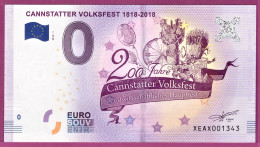 0-Euro XEAX 2018-1 CANNSTATTER VOLKSFEST 1818-2018 - Privéproeven