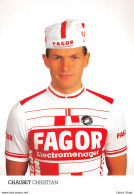 EQUIPE FAGOR 1987 - CHRISTIAN CHAUBET - PALMARES AU VERSO Cpm - Cycling