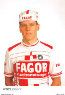 EQUIPE FAGOR 1987 - JOHNNY WELTZ - PALMARES AU VERSO Cpm - Radsport