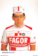 EQUIPE FAGOR 1987 - BERNARD RICHARD - PALMARES AU VERSO Cpm - Wielrennen