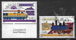 1977 Israel Transporte Trenes 2v. - Eisenbahnen