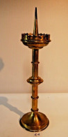 E1 Authentique CHANDELIER EGLISE COULEUR CUIVRE 40 CM HAUT Old Church Candlestic - Religion & Esotérisme