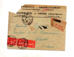 Lettre Recommandée Chedde - Manual Postmarks