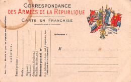 Carte En Franchise Correspondance Des Armées De La République Soldats Militaires  Militaria (scan R/V )  N° 72 \MO7028 - War 1914-18