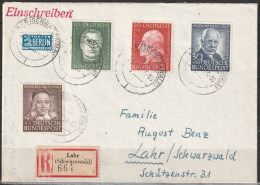 BRD 1953/54 MiNr.173, 176, 201 - 202 Helfer Der Menschheit Einschreiben  ( D 4821 ) - Covers & Documents