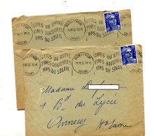 Lettre Flamme Valence Vin Du Soleil - Mechanical Postmarks (Advertisement)