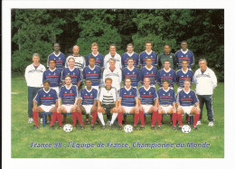 EQUIPE DE FRANCE - Champion Du Monde 1998 - Coupe Du Monde De Football 1998 ( Vue Recto Verso ) - Soccer