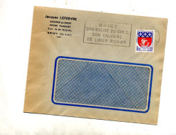 Lettre Flamme Briey Eglise Calvaire - Mechanical Postmarks (Advertisement)