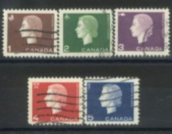 CANADA - 1962, QUEEN ELIZABETH II STAMPS COMPLETE SET OF 5, USED. - Oblitérés