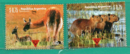 82 Argentina 1996 YT 1930/931ss Mint TT:Upaep,Animales En Peligro,Carpincho,Guanaco YT Euros 6.00 - Unused Stamps