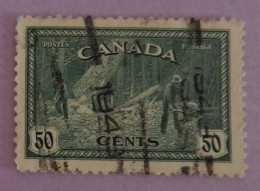 CANADA YT 223 OBLITERE "ABATTAGE D ARBRES EN COLOMBIE BRITANNIQUE" ANNÉE 1946 - Usados