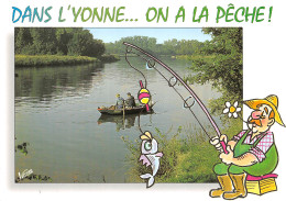 89 Dans L'yonne On à La Pêche Carte Vierge éditions Valoire (Scans R/V) N° 79 \MO7048 - Saint Fargeau