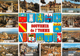 89 Blasons Souvenir De L'Yonne  Carte Vierge  éd Valoire (Scans R/V) N° 19 \MO7050 - Villeneuve-la-Guyard