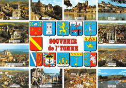 89 Souvenir  De L'Yonne Blasons Des Villes Chablis Sens Joigny Carte Vierge édition Valoire (Scans R/V) N° 39  \MO7050 - Migennes