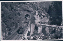 Monte Piottino TI, Route Et Chemin De Fer, Ligne Du Gothard Et Train (1768) - Opere D'Arte