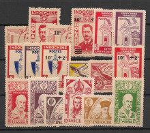 INDOCHINE - 1943-44 - N°YT. 274 à 291 - Complet - Neuf Sans Charnière / Luxe - Unused Stamps