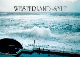 73295990 Westerland Sylt Sturmflut An Der Kurpromenade Westerland Sylt - Altri & Non Classificati