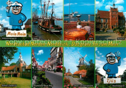 73295976 Norddeich Ostfriesland Moin Moin Willkomensgruss Hafen Fischkutter Mole - Sonstige & Ohne Zuordnung