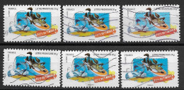 France 2009 Oblitéré Autoadhésif   N° 268   Personnages  Looney Tunes   " Vil Coyote  "   ( 6 Exemplaires ) - Used Stamps