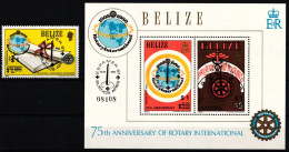 Belize Block 42 + 603 Postfrisch Rotary Club #ND009 - Belize (1973-...)