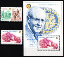 Grenada Grenadinen Block 387 + 2470-2471 Postfrisch Rotary Club #ND035 - Grenada (1974-...)