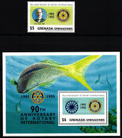 Grenada Block 326 + 2080 Postfrisch Rotary Club #ND023 - Grenada (1974-...)