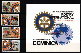 Dominica Block 62 + 672-675 Postfrisch Rotary Club #ND022 - Dominica (1978-...)