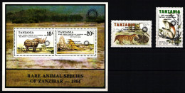 Tansania Block 73 + 459-460 Postfrisch Rotary Club #ND053 - Tanzanie (1964-...)