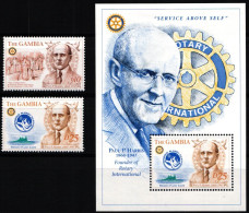 Gambia Block 355 + 2787-2788 Postfrisch Rotary Club #ND036 - Grenada (1974-...)