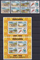 Tansania Block 19+22 + 137-140+149-152 Postfrisch Rotary Club #ND103 - Tansania (1964-...)