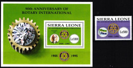 Sierra Leone Block 275 + 2380 Postfrisch Rotary Club #ND052 - Sierra Leone (1961-...)