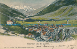 R031716 Andermatt Und Hospenthal. Brennenstuhl. No 72. 1905 - Monde