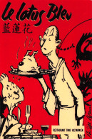 TINTIN Le Lotus Bleu Restaurant Sino Vietnamien Par Philippe Casterman  Non Voyagé  (2 Scans) N° 62 \MP7114 - Bandes Dessinées