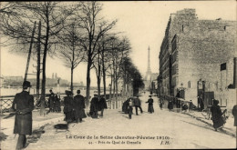 CPA Paris XV., Die Seine-Flut 1910, In Der Nähe Des Quai De Grenelle - Andere & Zonder Classificatie