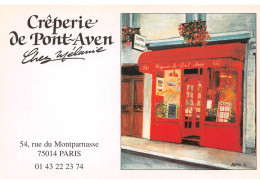 Paris 14e  Crêperie De Pont Aven Chez Mélanie 54 Rue Du Montparnasse Brasserie Restaurant (2 Scans) N° 31 \MP7116 - Arrondissement: 14