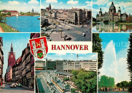 73295145 Hannover Maschsee Stadtblick Schloss Hauptbahnhof Fontaene Hannover - Hannover