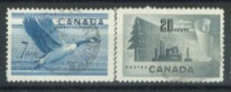 CANADA - 1951/52, CANADIAN GOOSE & FORESTY PRODUCTS STAMPS SET OF 2, USED. - Usados